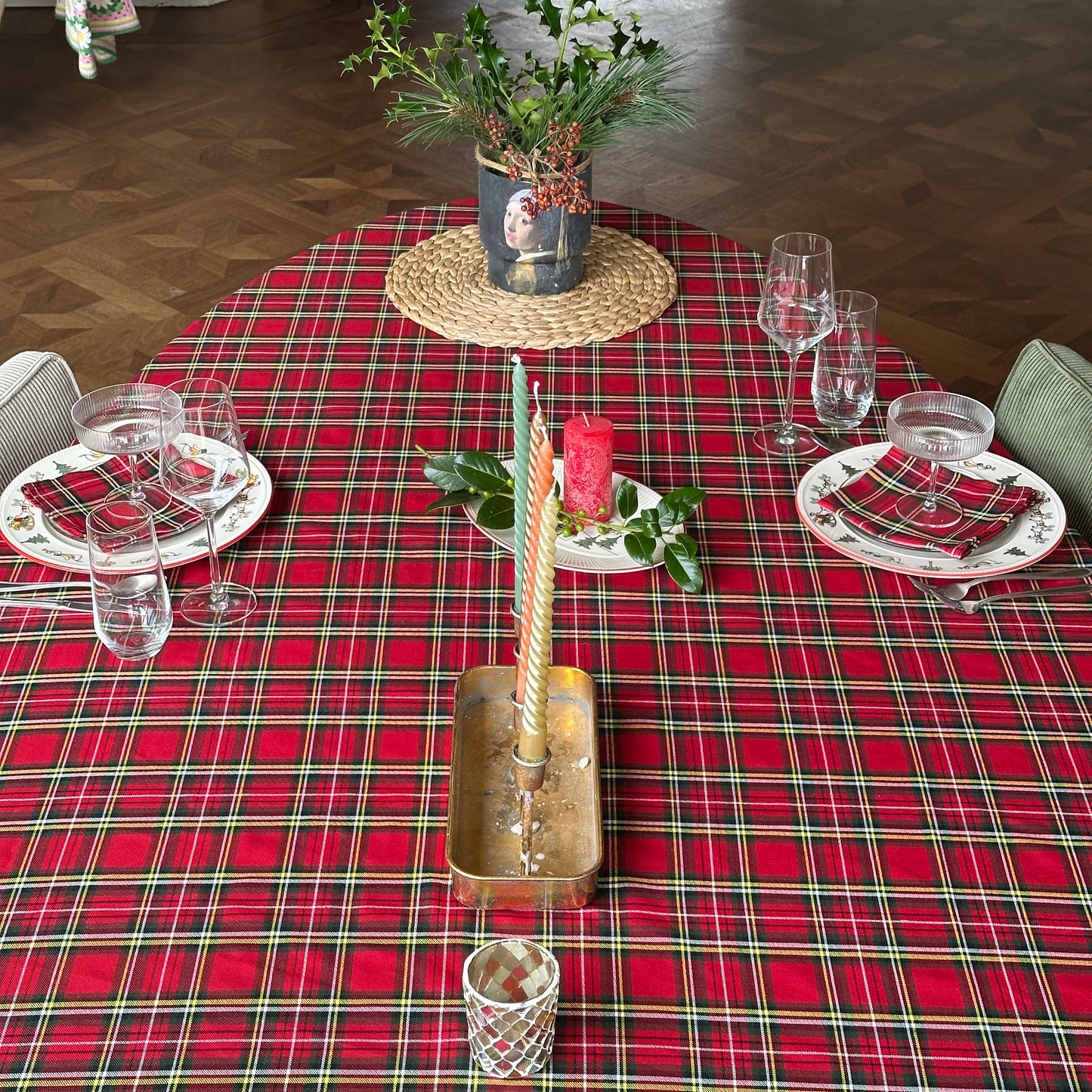 TAFELKLEED RODE KERST RUIT