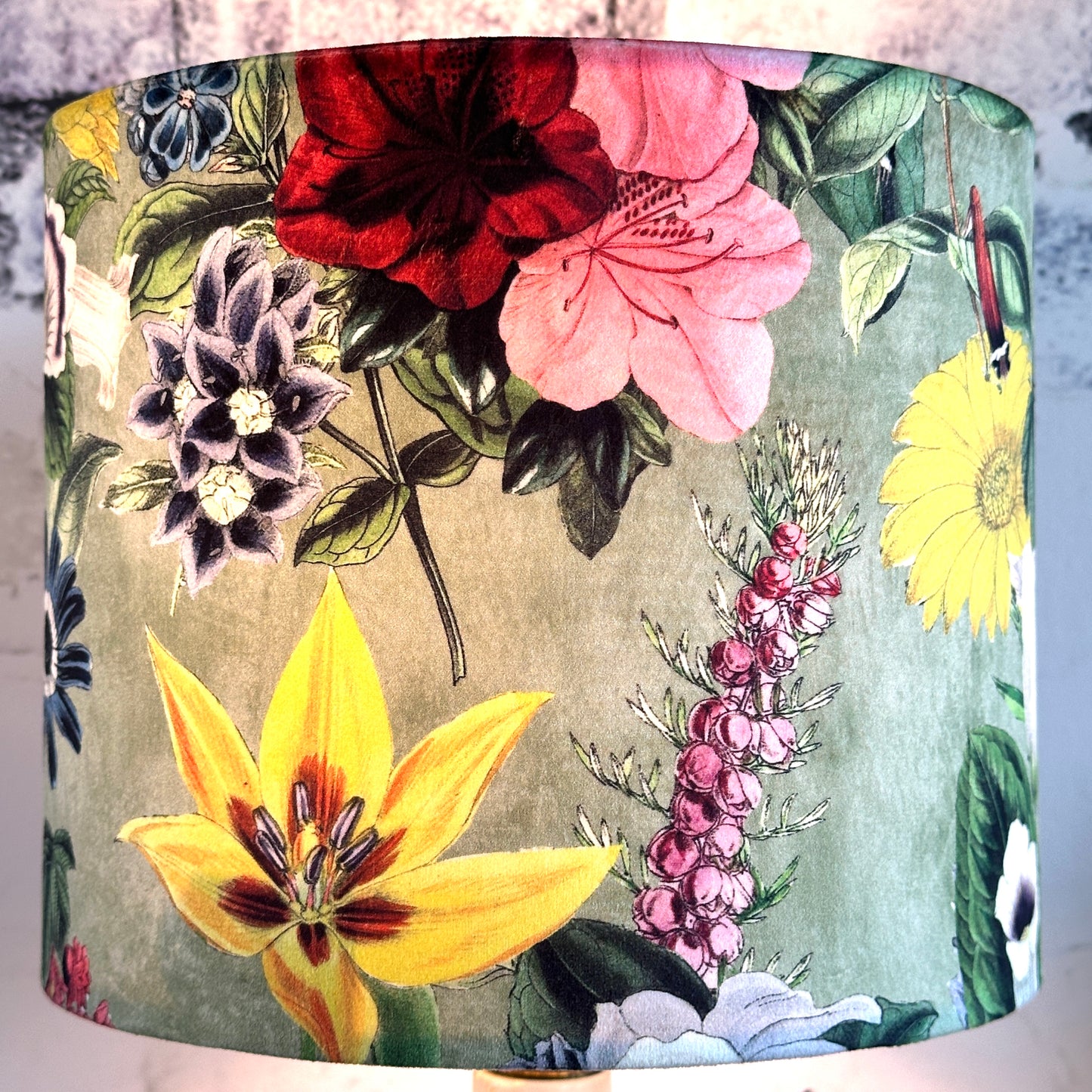 LAMPENKAP BLOEMEN ENGELSE TUIN VELOURS