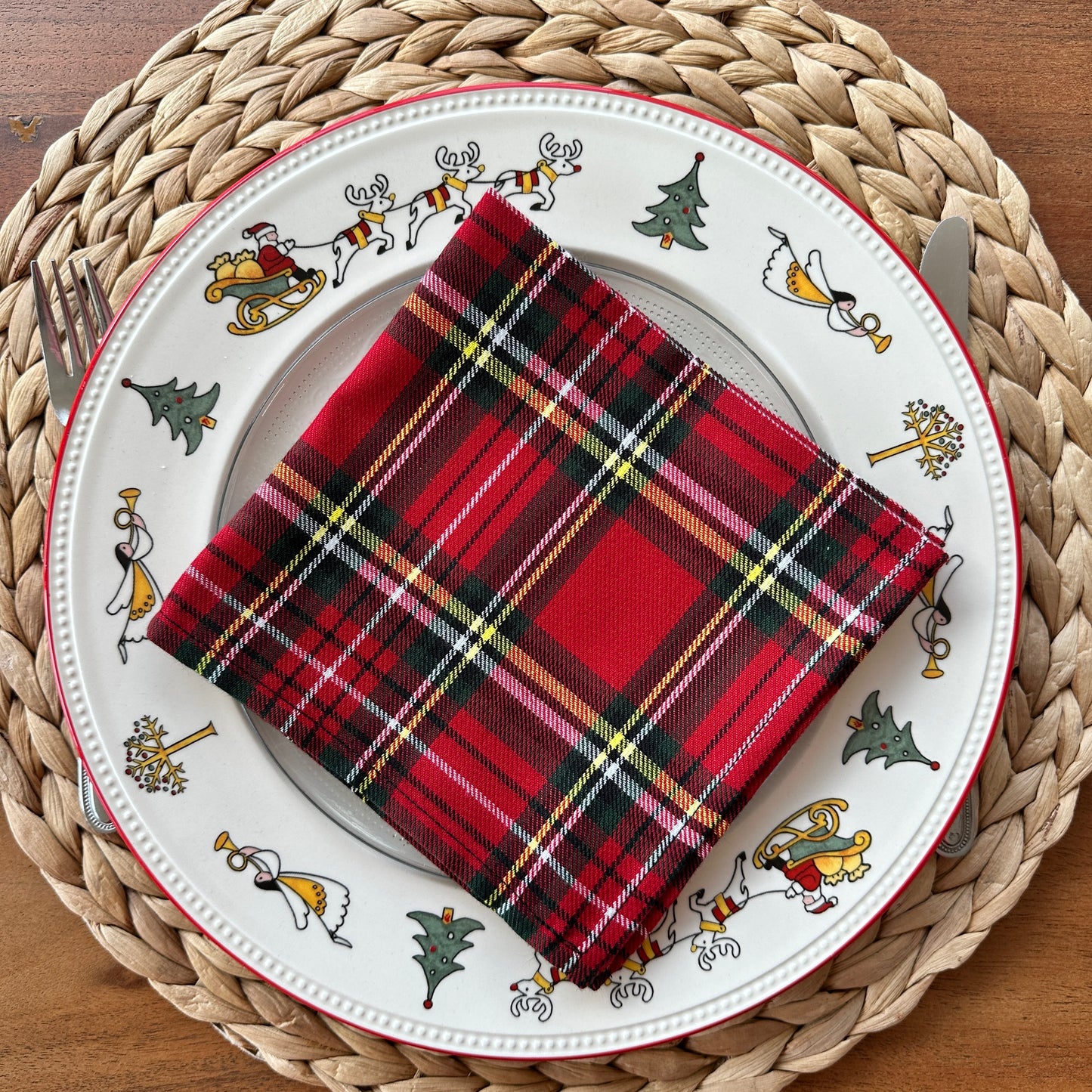 TAFELKLEED RODE KERST RUIT