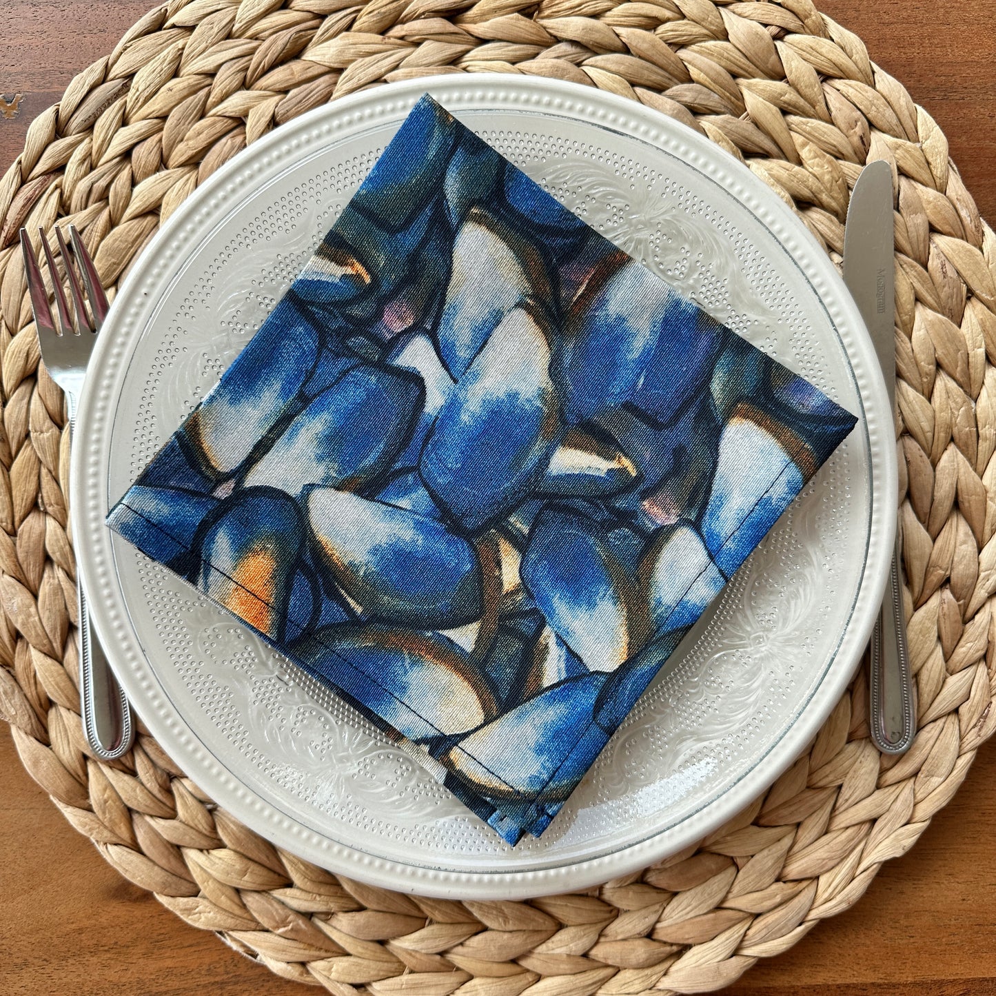 NIEUW!!!!  SERVETTEN MOSSEL SCHELP