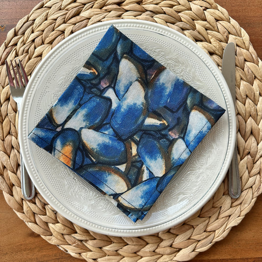 NIEUW!!!! SERVETTEN MOSSEL SCHELP