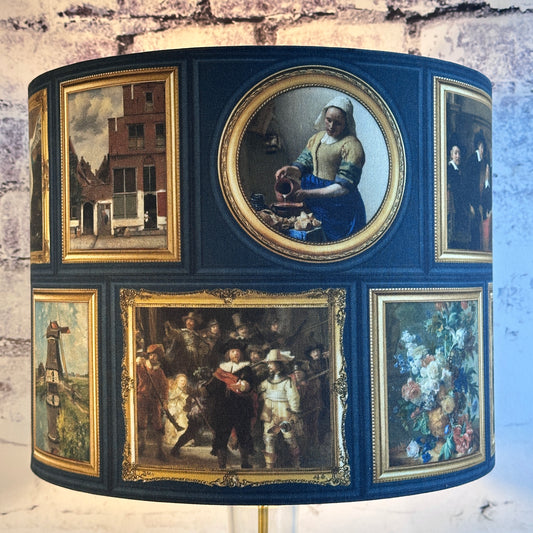 LAMPENKAP HOLLANDSE MEESTERS SCHILDERIJEN, GOUD VAN BINNEN