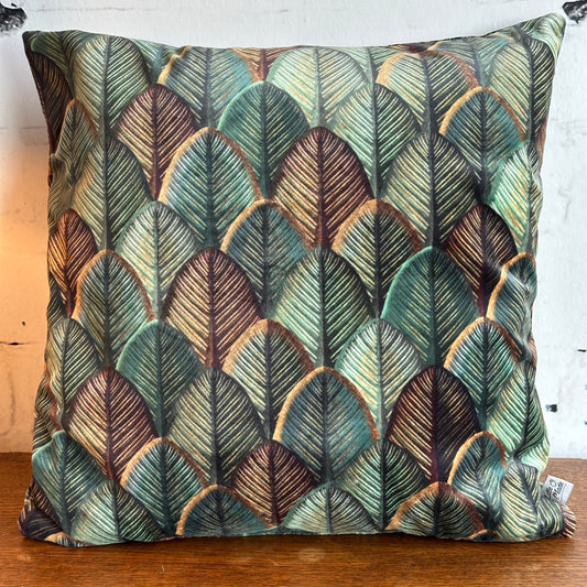 KUSSEN GEOMETRISCH BLAD VELOURS