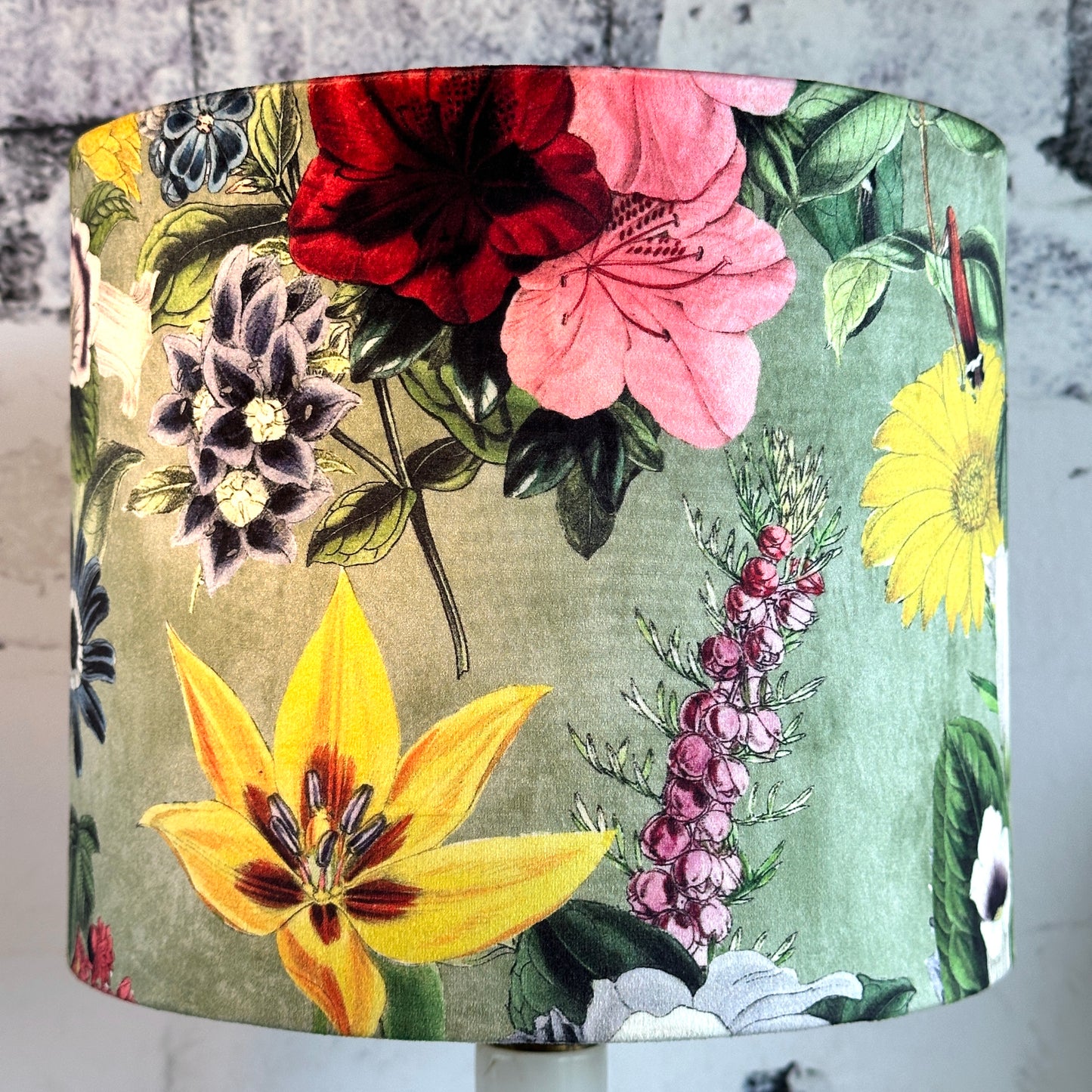 LAMPENKAP BLOEMEN ENGELSE TUIN VELOURS