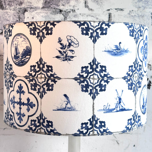 LAMPENKAP DELFTS BLAUW TEGELTJE