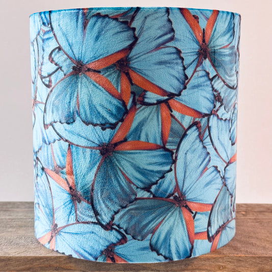 NIEUW!!! LAMPENKAP MORPHO VLINDERS VELOURS