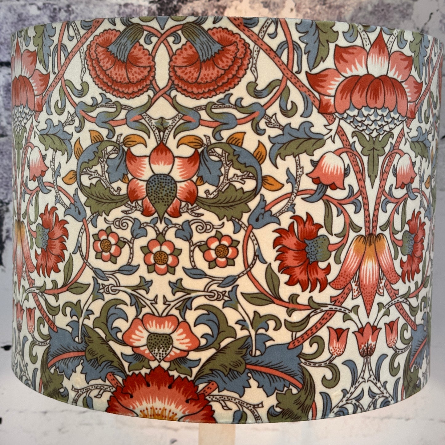 LAMPENKAP KLEURRIJKE BLOEMEN VELOURS