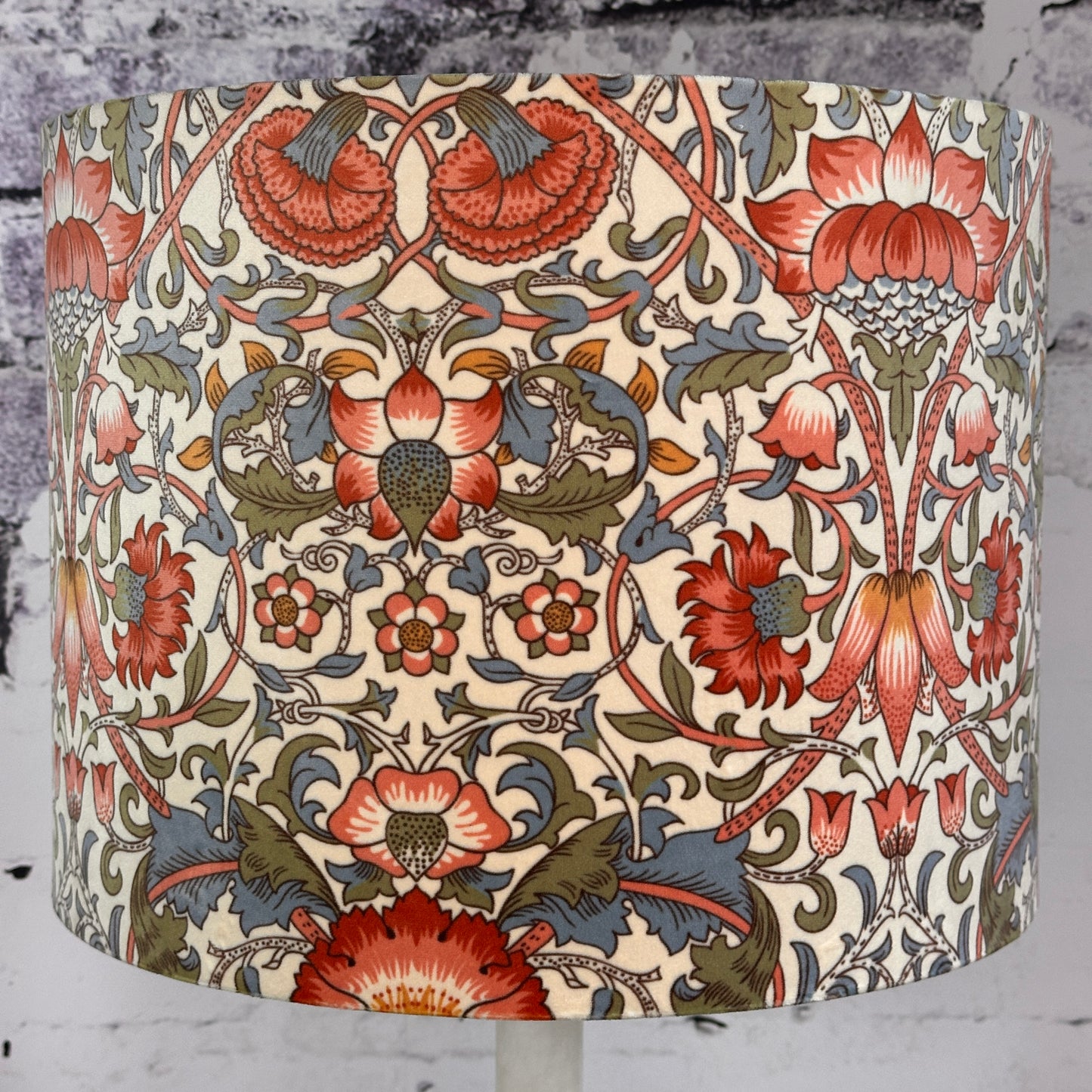 LAMPENKAP KLEURRIJKE BLOEMEN VELOURS