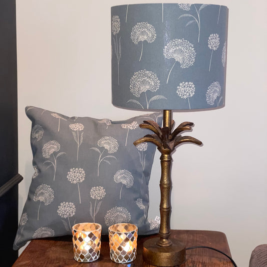 LAMPENKAP PAARDENBLOEMEN GRIJS GROEN